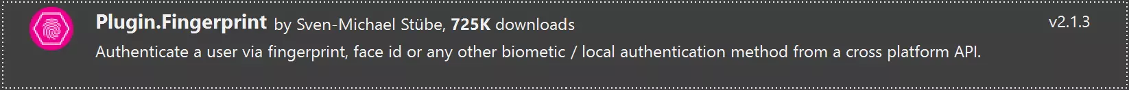 Installing Plugin.Fingerprint NuGet Package